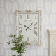 preview thumbnail 9 of 16, White Wooden Carved Acanthus Floral Wall Clock with Distressing