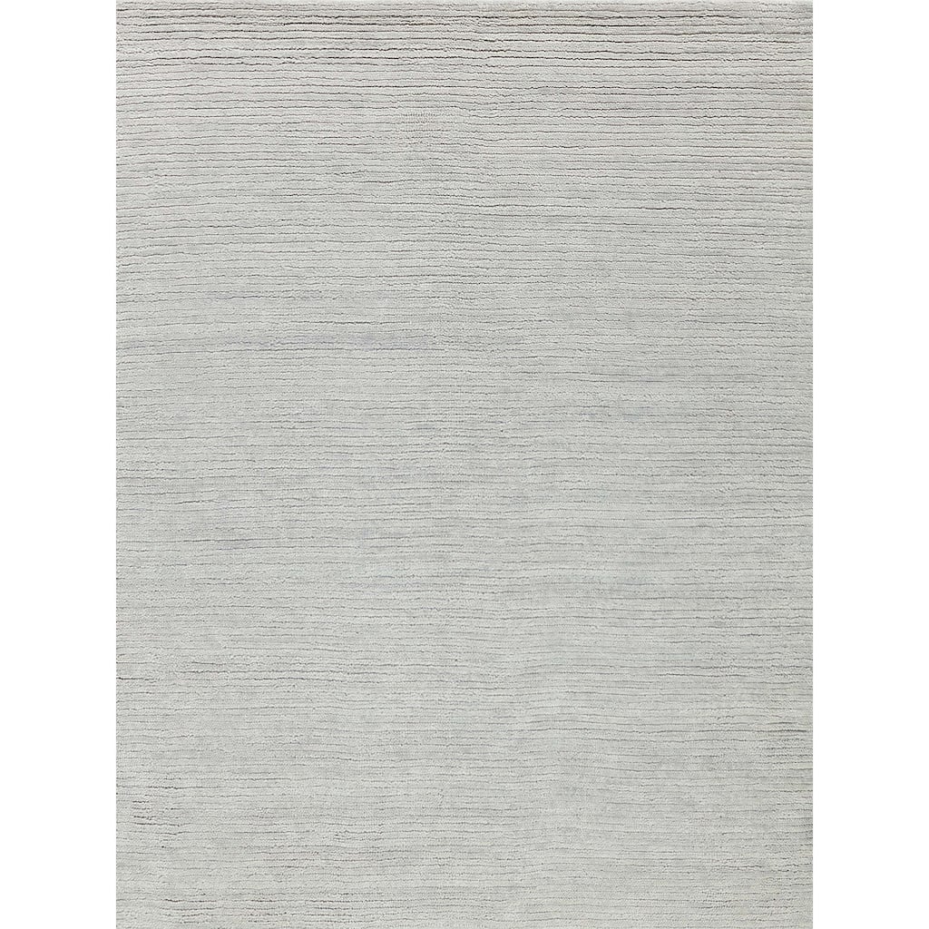 EXQUISITE RUGS Urth Hand-loomed New Zealand Wool Silver Area Rug.