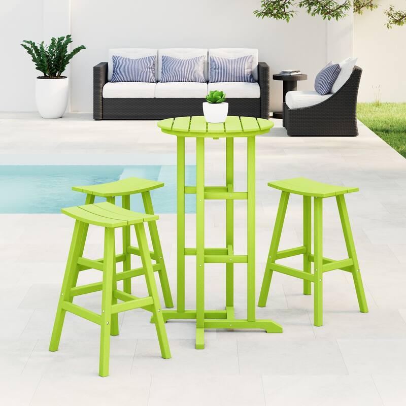 Laguna Hdpe All Weather Outdoor Patio Bistro Bar Set (4-Piece Set)