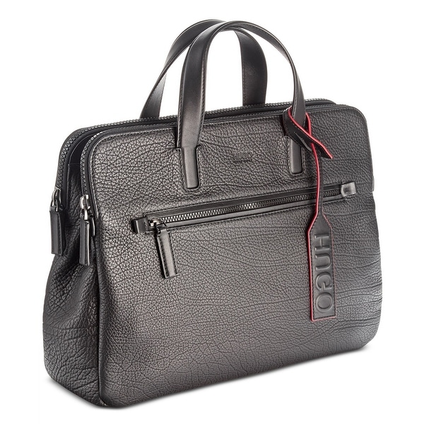 hugo boss leather briefcase