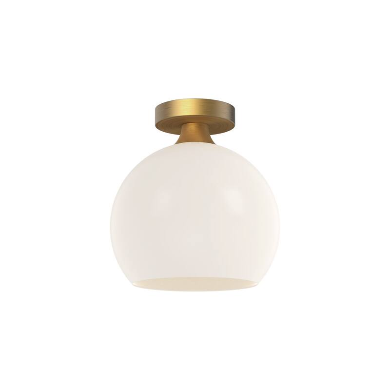 Alora Lighting FM506210OP Castilla 10" Wide Semi-Flush Globe Ceiling - Aged Gold