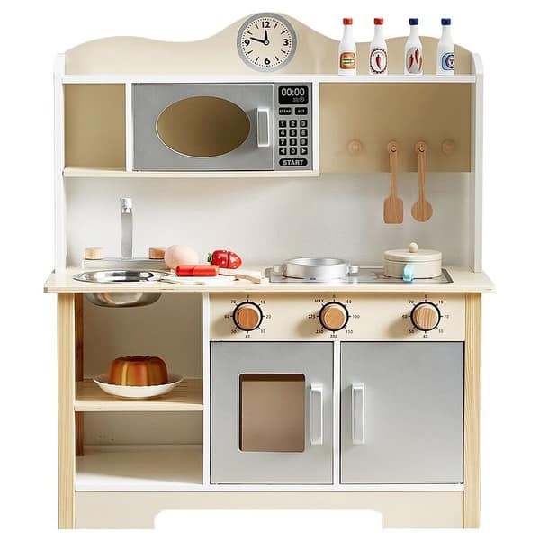 slide 2 of 9, Toy Kitchen Cooking Set Kids Play Kitchen Pretend Play Set Kitchens - 5-7 Years