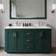 Option Green / White Quartz Top / Brushed Gold Hardware