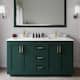 Option Green / White Quartz Top / Brushed Gold Hardware