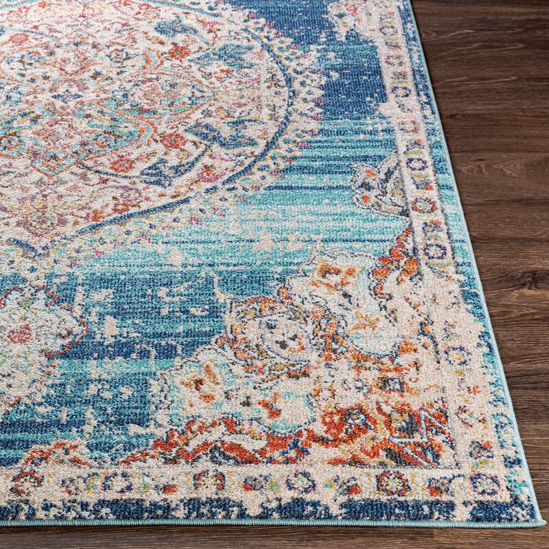 Gabbie Distressed Medallion Area Rug