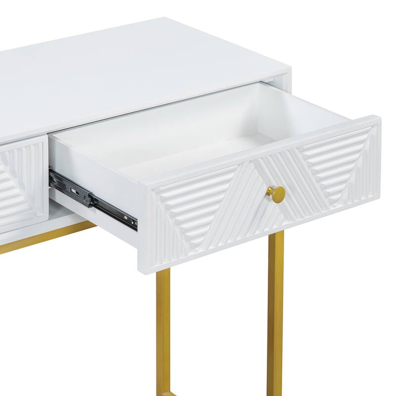 Modern Sleek Console Table with Storage