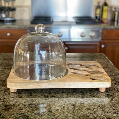 Natural Mango Cheese Board Set with 3 Tools