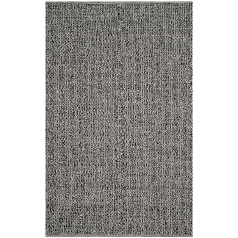SAFAVIEH, Handmade Flatweave Montauk Gyrithe Casual Cotton Rug - 6' x 9' - Grey/Multi