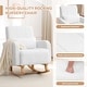preview thumbnail 32 of 46, HOMYKA 27.95” Rocking Chair, Teddy Velvet Fabric with Pillow and Ottoman