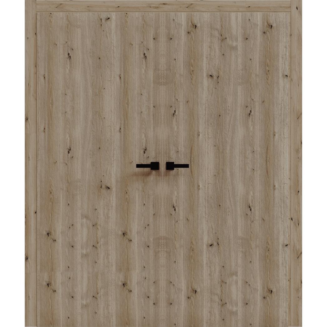 SartoDoors Basic 3001 | Interior French Doors Double French Door | Solid Wood | 36x80, Oak Bedroom Door Bathroom Door