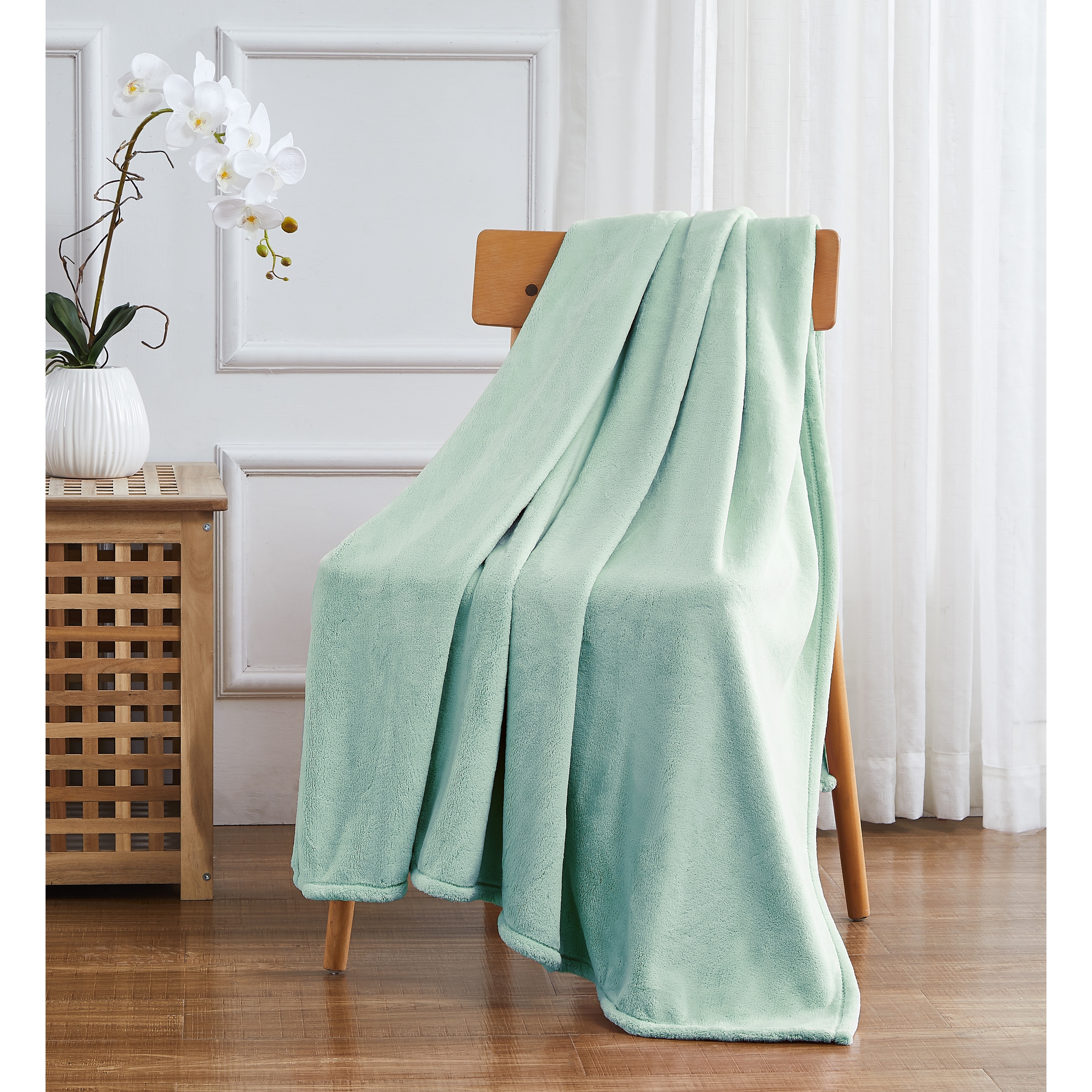 Mason Solid Matte Fleece Plush Throw 50
