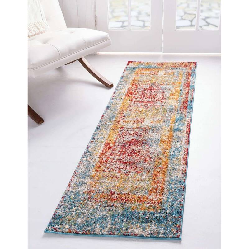 Transitional Traka Collection Area Rug - 2'x6' - Multi