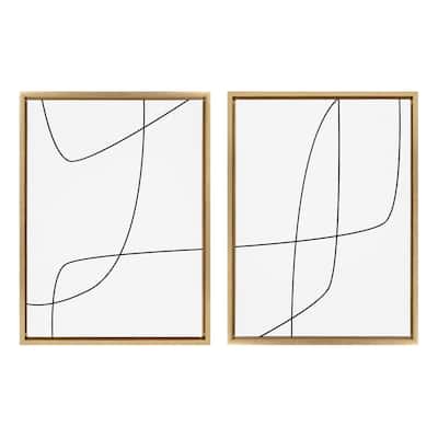 Kate and Laurel Sylvie Line Framed Canvas by The Creative Bunch Studio