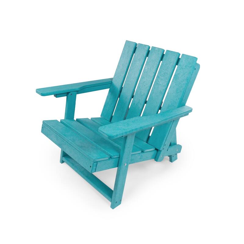 Amalfi Fully Assembled All-Weather Outdoor Folding Modern Adirondack Chair and Table Set - 3-piece