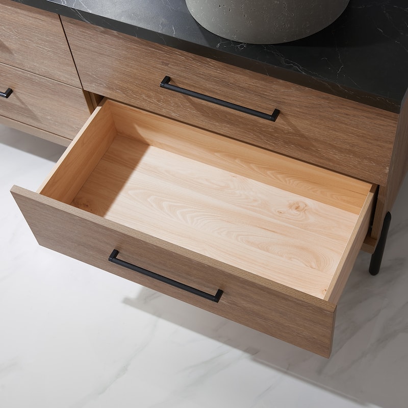 Trento Bath Vanity with Sintered Stone Top with Concrete Sink (R)
