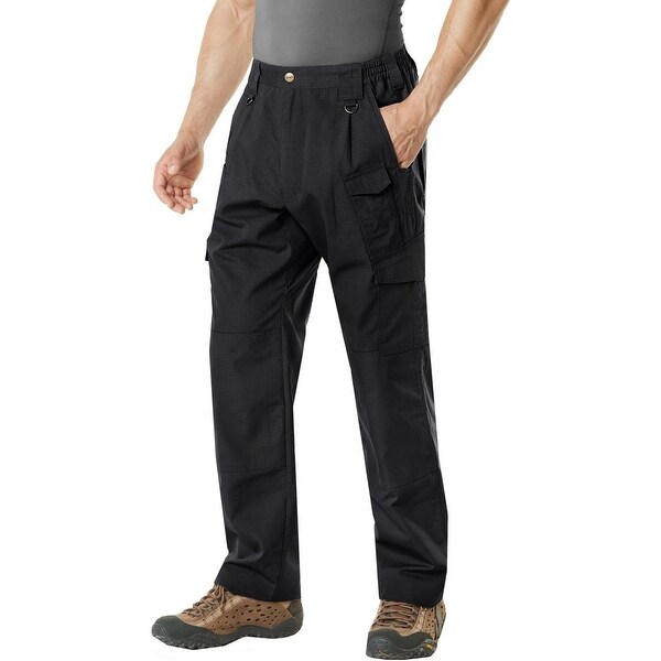 black lightweight cargo pants