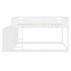 preview thumbnail 5 of 14, Full Over Full Low Bunk Bed with Storage, Wood Floor Bunk Beds w/4 Drawers&3 Shelves, for Kids, Girls Boys, Teens, Adults, White
