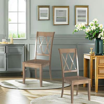 Dining Room Chairs Set of 2 Teal Wooden Farmhouse Kitchen Chairs Armless Dining Chairs