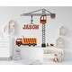 preview thumbnail 1 of 3, Construction Truck wall decal Kids wall decor Custom Nursery Kids art decal 10x11