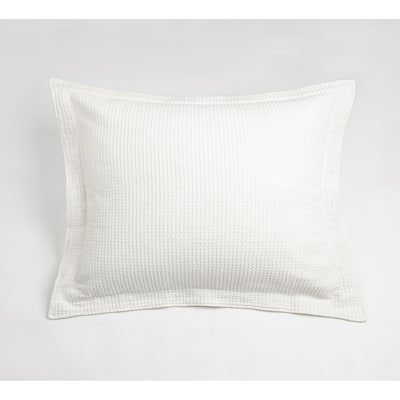 Waffle Matelasse Sham, Ivory, Standard