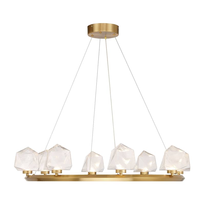 Savoy House 1-1238-8 Castello 8 Light 34" Wide LED Chandelier - Warm Brass
