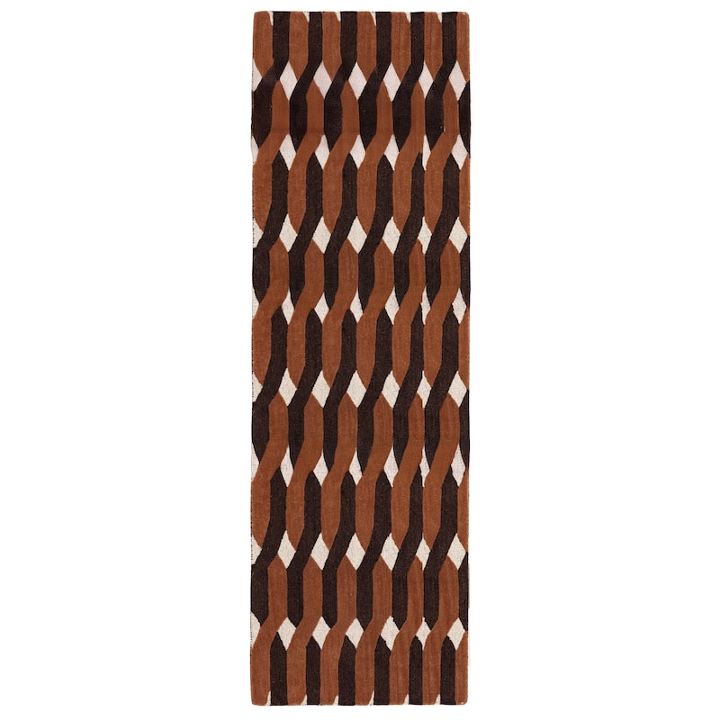 Terra by Obeetee Retro Allure Rug - Straw Stripe - 2'6" x 8'