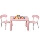 preview thumbnail 1 of 3, 3 Piece Kids Table and Chair Set, Toddler Set, Children Activity Tablefor Reading, Preschool, Drawing, Toddler, Playroom Pink