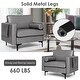 preview thumbnail 17 of 18, Costway Modern Accent Armchair Single Sofa with Bolster & Side Storage