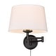 Wry Lighting Eleanor 1-light Swing Arm Wall Lamp in Matte Black and ...
