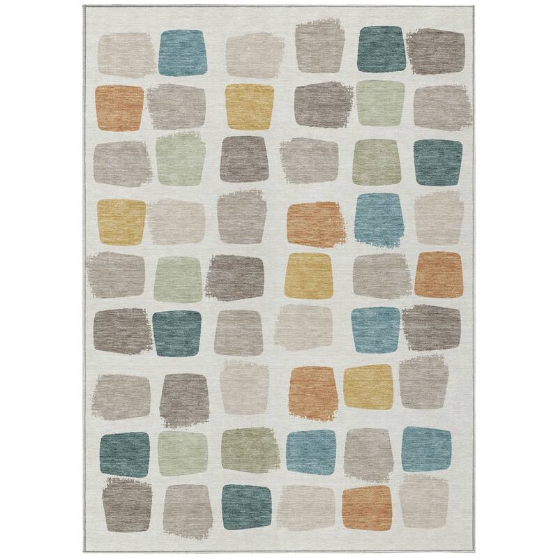 Machine Washable Indoor/ Outdoor Casual Hoppy Chantille Rug
