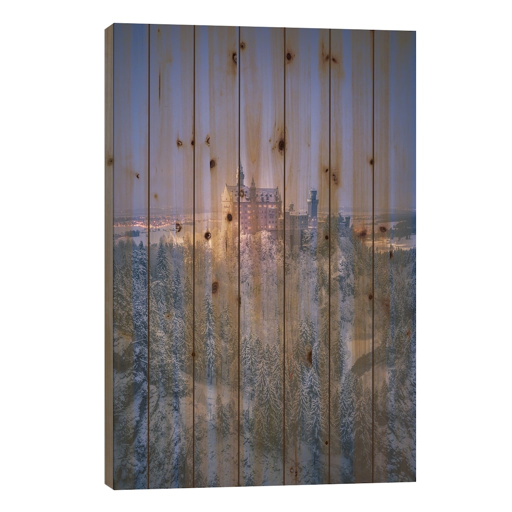 Neuschwanstein Castle I - Germany Print On Wood by Cuma Çevik - Multi-Color