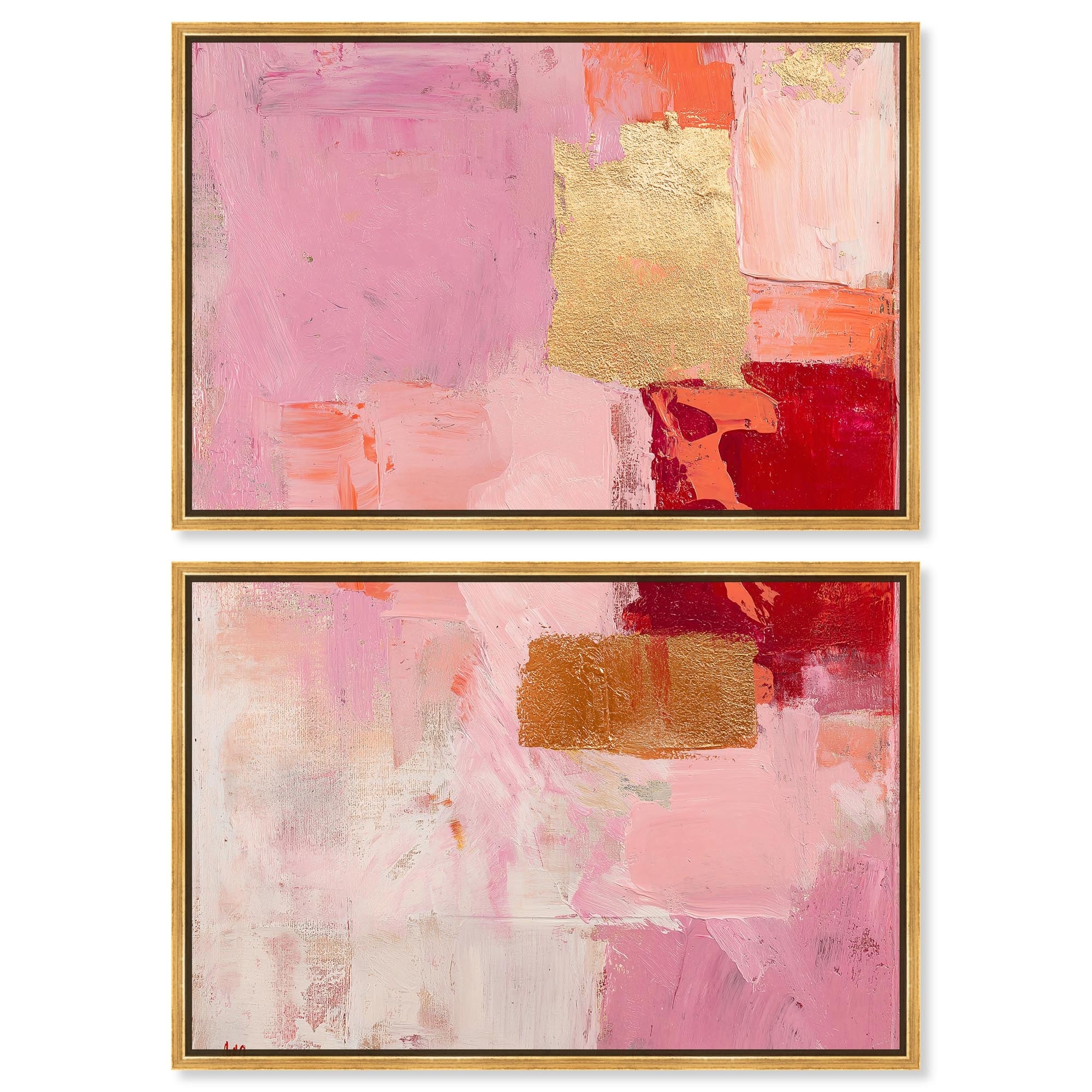 Petal Patchwork II Canvas Set of 2 by Art Remedy