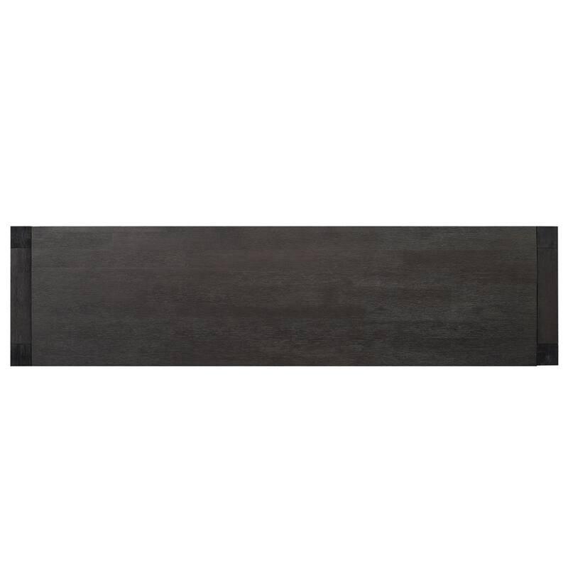 Wood Console Table with 2 Drawers and 1 Shelf for Hallway Living Room