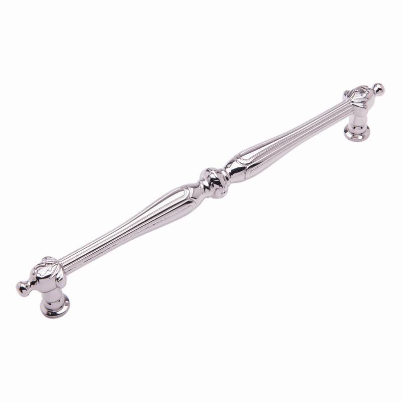 RK International Augustine 8 Inch Center to Center Bar Cabinet Pull - Polished Nickel