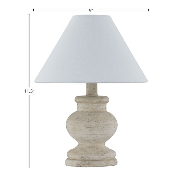 dimension image slide 1 of 2, Amos 12" Mini Lamp with Linen Shade, Beige (Set of 2)