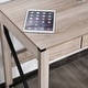 preview thumbnail 7 of 6, HOMCOM Industrial Retro Style Wooden Modern X-Frame Particleboard Study Desk w/1 Drawer Home Office Desk Oak Function Desks