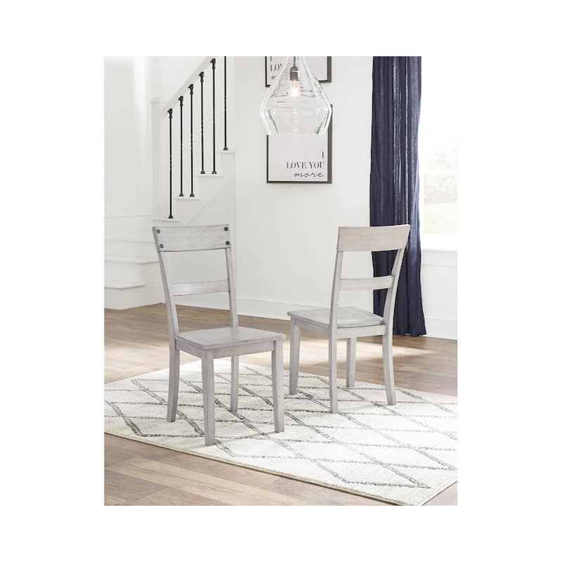 Loratti Rustic Grey Wash Dining Room Chair (Set of 2)