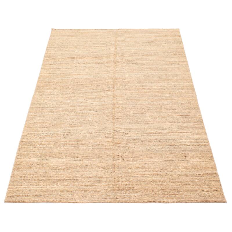 ECARPETGALLERY Flat-Weave Boho Tan Wool Kilim - 4'11 x 8'1