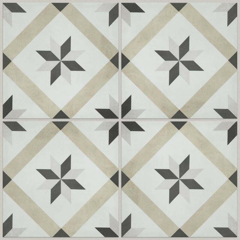 Shaw Revival Maria - 8" Square Floor and Wall Tile - Matte Visual - - Pearl