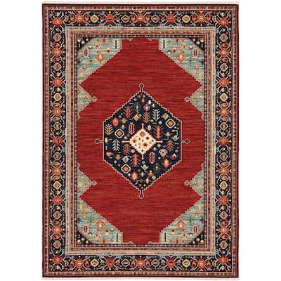 Style Haven Leander Classic Persian Fringed Wool Blend Area Rug