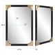 preview thumbnail 6 of 12, Allan Andrews Atlas Mirror With Metal Frame Matte Black Finish & Brass Corner Accents - 24 x 36 x 1