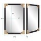 preview thumbnail 13 of 12, Allan Andrews Atlas Mirror With Metal Frame Matte Black Finish & Brass Corner Accents - 24 x 36 x 1