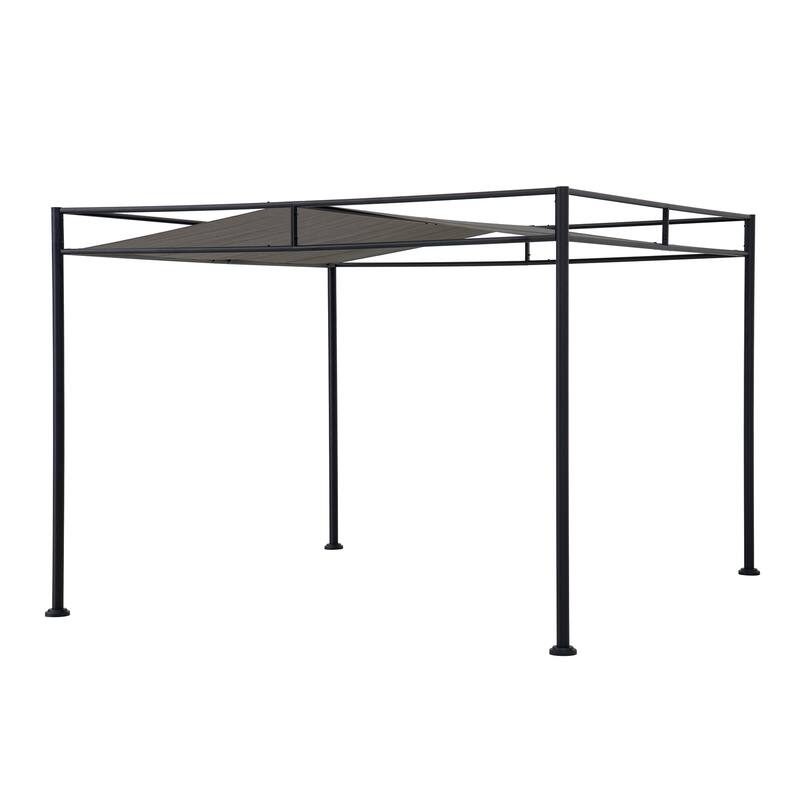 Sunjoy 10’ x 10’ Darkeford Metal Pergola with Sling Fabric Canopy