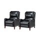 preview thumbnail 161 of 166, Brigida Multifunctional Modern Genuine Leather Nailhead Trim Recliner with Adjustable Footrest Set of 2 by HULALA HOME