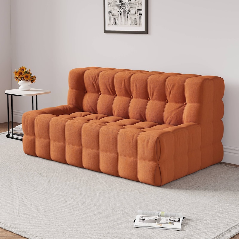 JASIWAY Modern Corduroy Fabric Upholstered Sofa