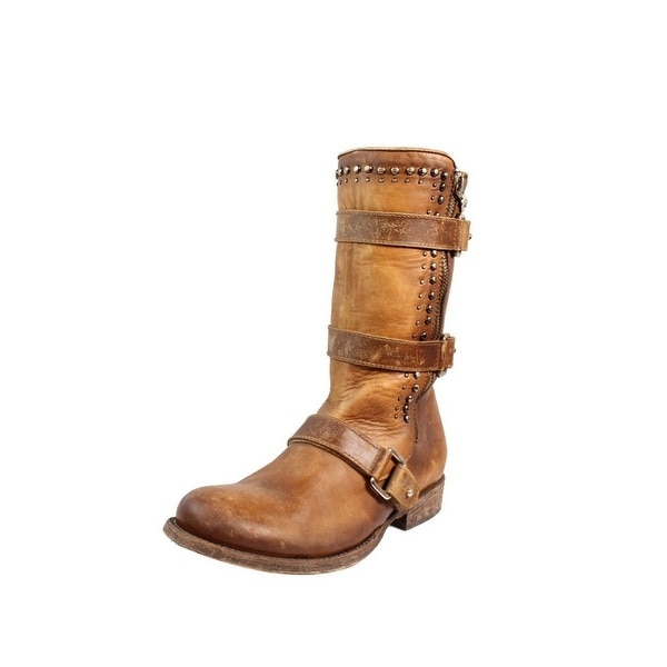 Corral Western Boots Womens Round Toe Harness Buckles Studs. Opens flyout.