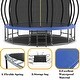 preview thumbnail 6 of 13, 16ft Blue Round Outdoor Trampoline with Enclosure Net and Balance Bar