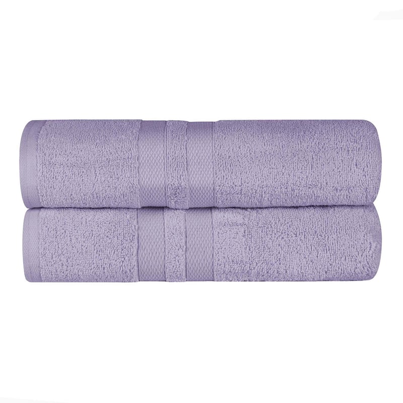 Superior Ultra-Soft Cotton Solid Medium Weight Bath Towel Set of 2