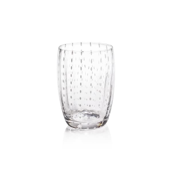 slide 2 of 2, Pescara White Dot Tumbler Glasses, Set of 4 Clear