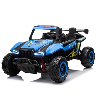 Two-Seater Kids Ride-On Electric Police Car 24V with 2.4G Remote Control, Music, and Safety Features